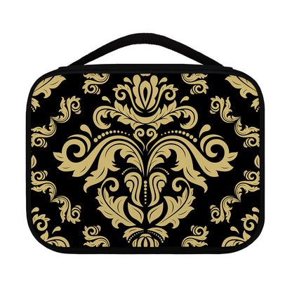 Black And Beige Damask Pattern Print Classic Bible Case