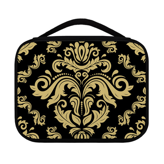 Black And Beige Damask Pattern Print Classic Bible Case
