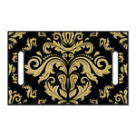 Black And Beige Damask Pattern Print Golf Cart Seat Cover