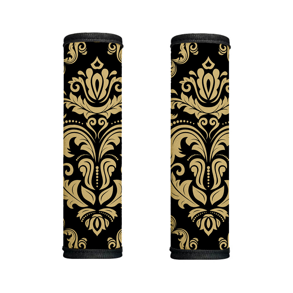 Black And Beige Damask Pattern Print Handle Covers