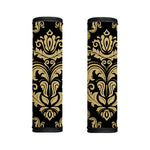 Black And Beige Damask Pattern Print Handle Covers