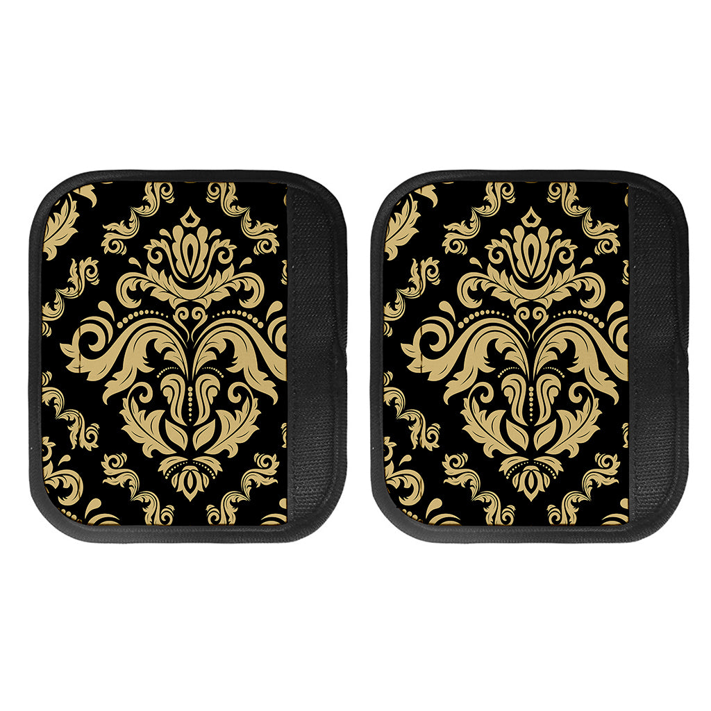 Black And Beige Damask Pattern Print Handle Covers