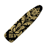 Black And Beige Damask Pattern Print Ironing Board Cover