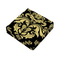 Black And Beige Damask Pattern Print Outdoor Seat Cushion Cover