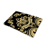 Black And Beige Damask Pattern Print Pet Cooling Mat Cover
