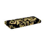 Black And Beige Damask Pattern Print Piano Keyboard Cover