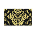 Black And Beige Damask Pattern Print Polyester Flag