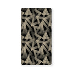 Black And Beige Geometric Triangle Print Baby Crib Sheet