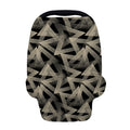 Black And Beige Geometric Triangle Print Baby Seat Cover