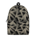Black And Beige Geometric Triangle Print School Backpack