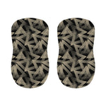 Black And Beige Geometric Triangle Print Bar Stool Covers