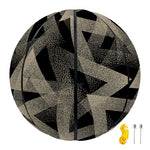 Black And Beige Geometric Triangle Print Basketball