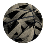 Black And Beige Geometric Triangle Print Basketball