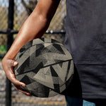 Black And Beige Geometric Triangle Print Basketball