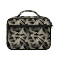 Black And Beige Geometric Triangle Print Briefcase Bible Bag