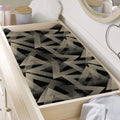Black And Beige Geometric Triangle Print Changing Pad Cover