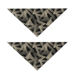 Black And Beige Geometric Triangle Print Dog Bandana
