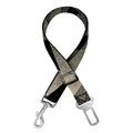 Black And Beige Geometric Triangle Print Dog Seat Belt