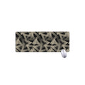 Black And Beige Geometric Triangle Print Extended Mouse Pad