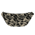Black And Beige Geometric Triangle Print Fanny Pack