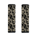 Black And Beige Geometric Triangle Print Handle Covers