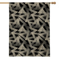 Black And Beige Geometric Triangle Print House Flag