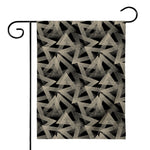 Black And Beige Geometric Triangle Print House Flag
