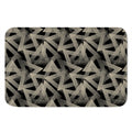 Black And Beige Geometric Triangle Print Indoor Door Mat