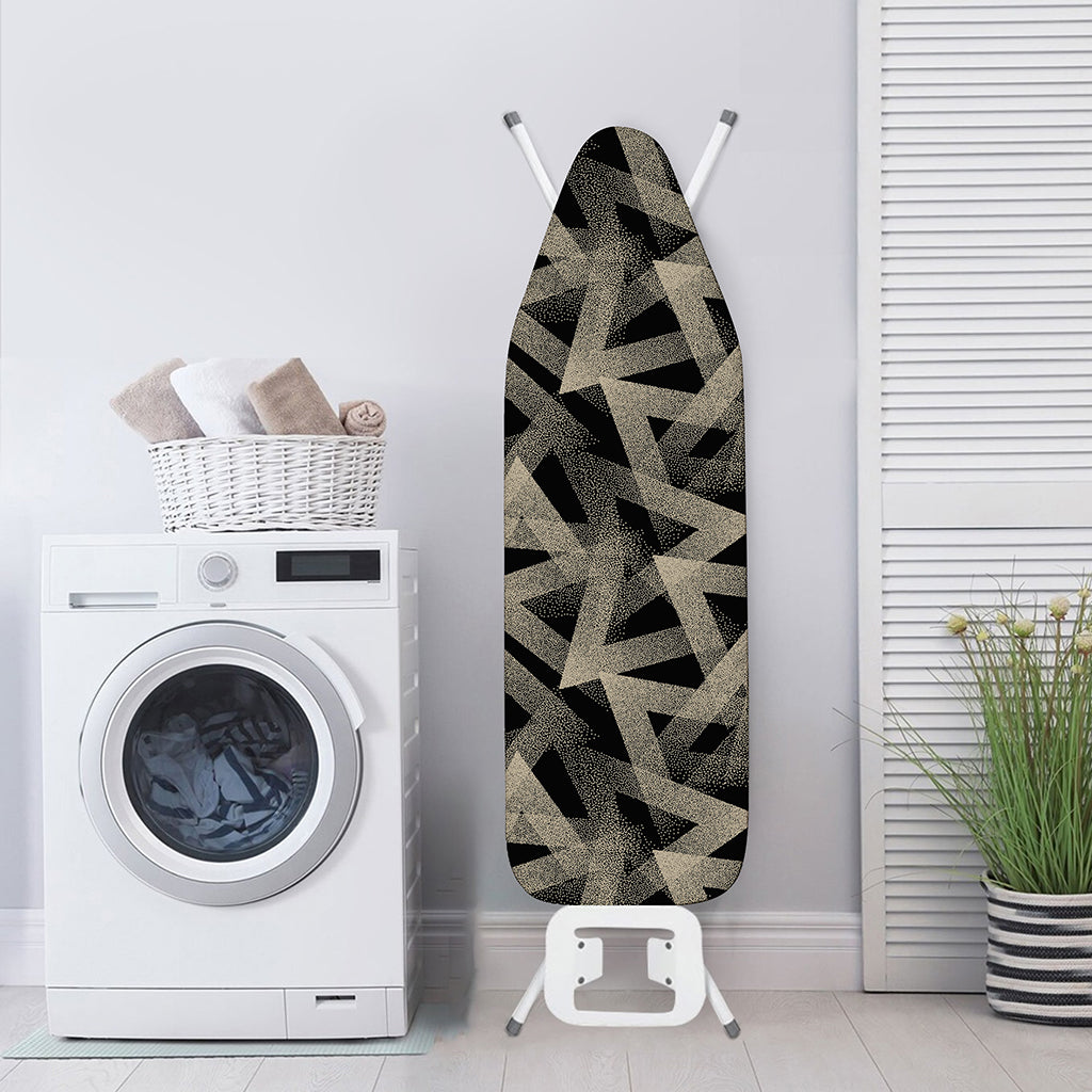 Black And Beige Geometric Triangle Print Ironing Board Cover