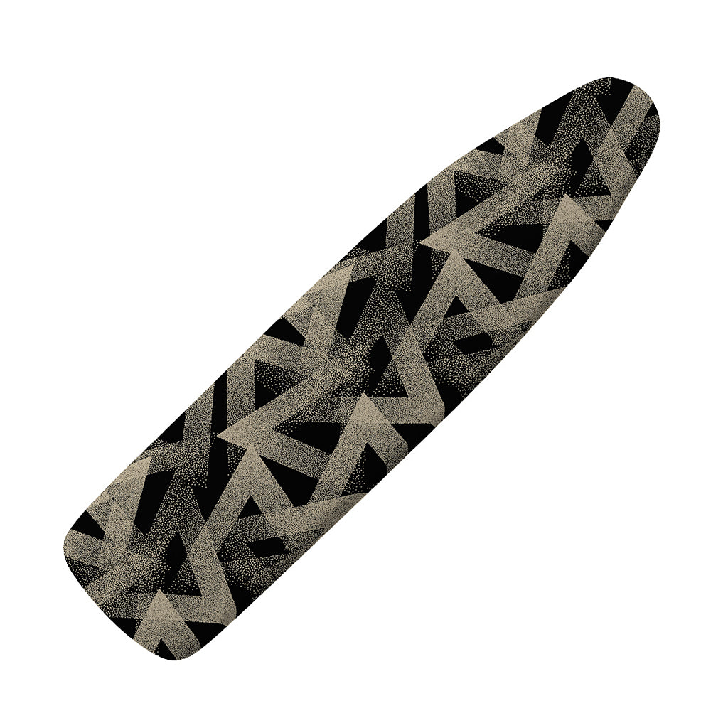 Black And Beige Geometric Triangle Print Ironing Board Cover