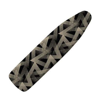 Black And Beige Geometric Triangle Print Ironing Board Cover