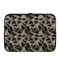 Black And Beige Geometric Triangle Print Laptop Sleeve