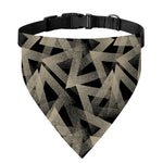 Black And Beige Geometric Triangle Print Over The Collar Dog Bandana