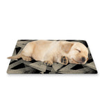 Black And Beige Geometric Triangle Print Pet Cooling Mat Cover