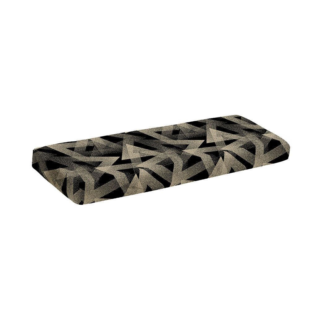 Black And Beige Geometric Triangle Print Piano Keyboard Cover