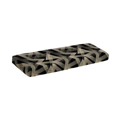 Black And Beige Geometric Triangle Print Piano Keyboard Cover