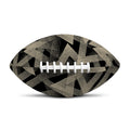 Black And Beige Geometric Triangle Print Rugby Ball