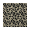 Black And Beige Geometric Triangle Print Silk Bandana
