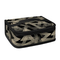 Black And Beige Geometric Triangle Print Small Lunch Bag