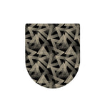 Black And Beige Geometric Triangle Print Toilet Lid Cover
