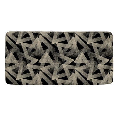 Black And Beige Geometric Triangle Print Towel