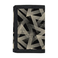 Black And Beige Geometric Triangle Print Trifold Wallet
