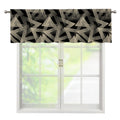 Black And Beige Geometric Triangle Print Window Valance