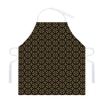 Black And Beige Orthodox Pattern Print Adjustable Apron