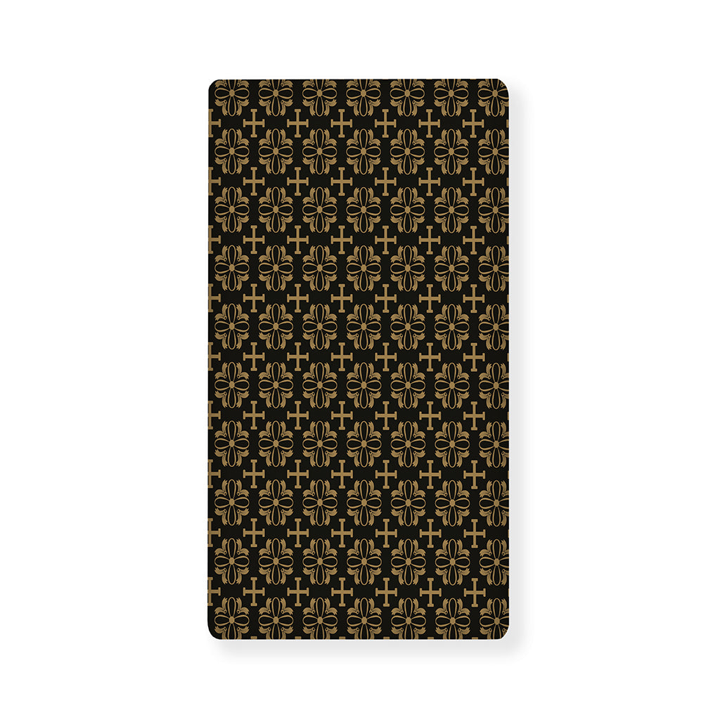 Black And Beige Orthodox Pattern Print Baby Crib Sheet
