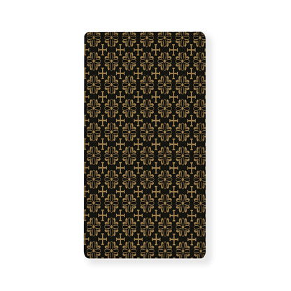Black And Beige Orthodox Pattern Print Baby Crib Sheet