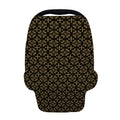 Black And Beige Orthodox Pattern Print Baby Seat Cover