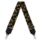 Black And Beige Orthodox Pattern Print Bag Strap