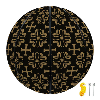 Black And Beige Orthodox Pattern Print Basketball