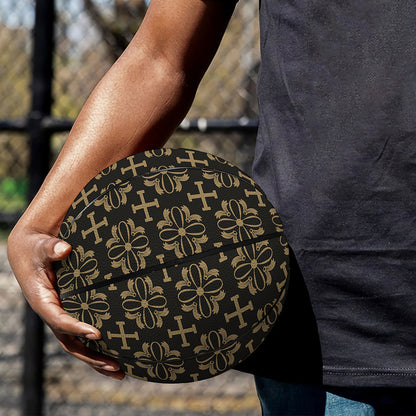 Black And Beige Orthodox Pattern Print Basketball